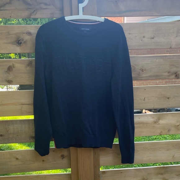 Black Tommy Hilfiger knitted crewneck sweatshirt - Picture 2 of 2